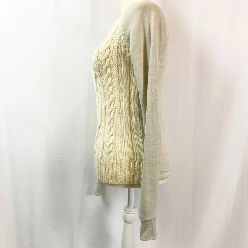Lululemon St Moritz Cable Knit Wool French Sweater